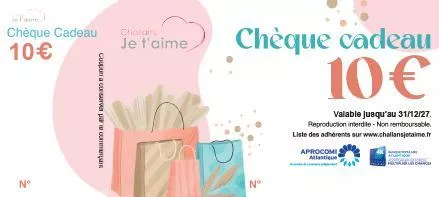 Exemple de chèque cadeau de Challans je t'aime Exemple de chèque cadeau de Challans je t'aime